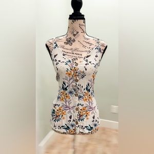 Maurice’s tank floral adjustable straps size L